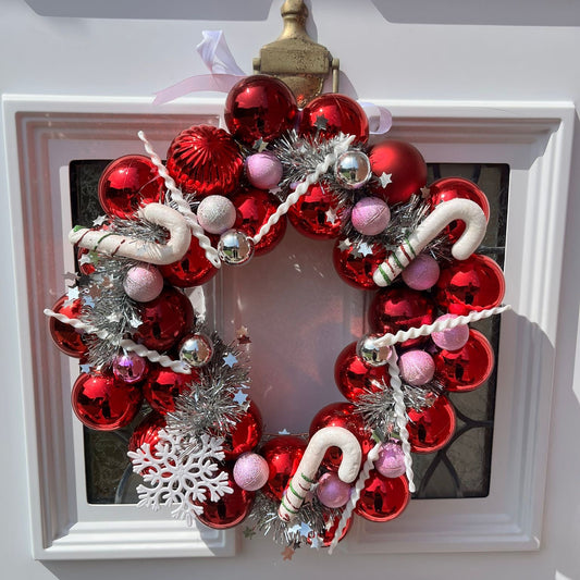 Candy Cane Wreath