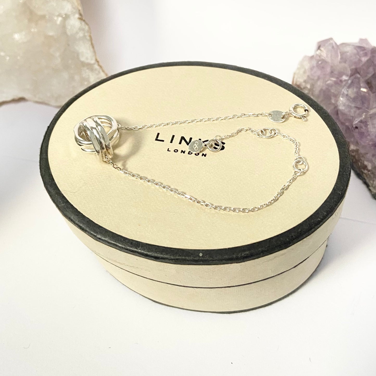 Authentic Links of London Sterling Silver 20 - 20 Interlocking Bracelet