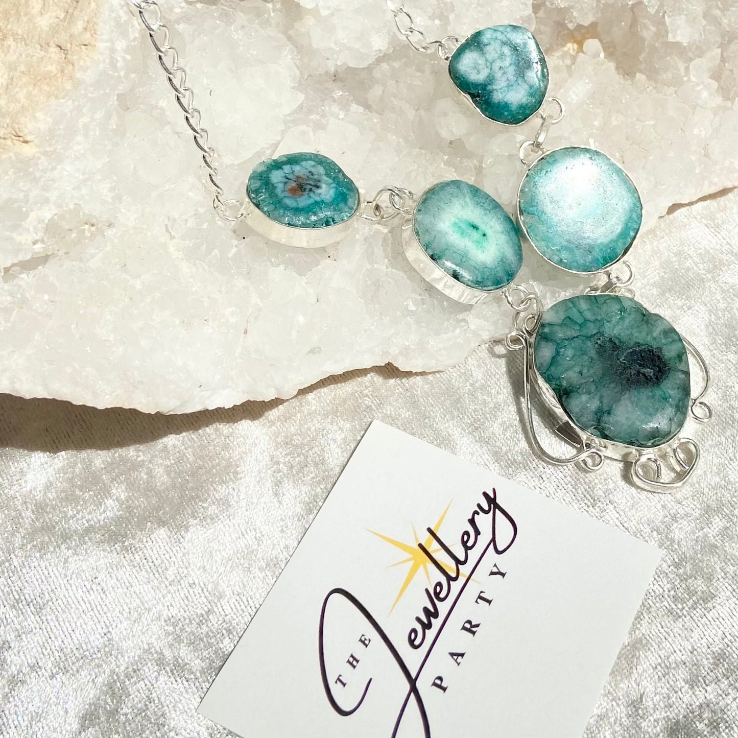 Green Crystal Gemstone Necklace