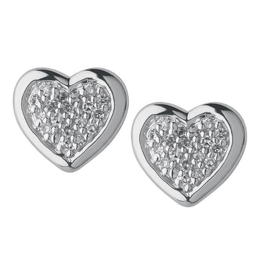 Links of London Sterling Silver Diamond Pave Stud Earrings