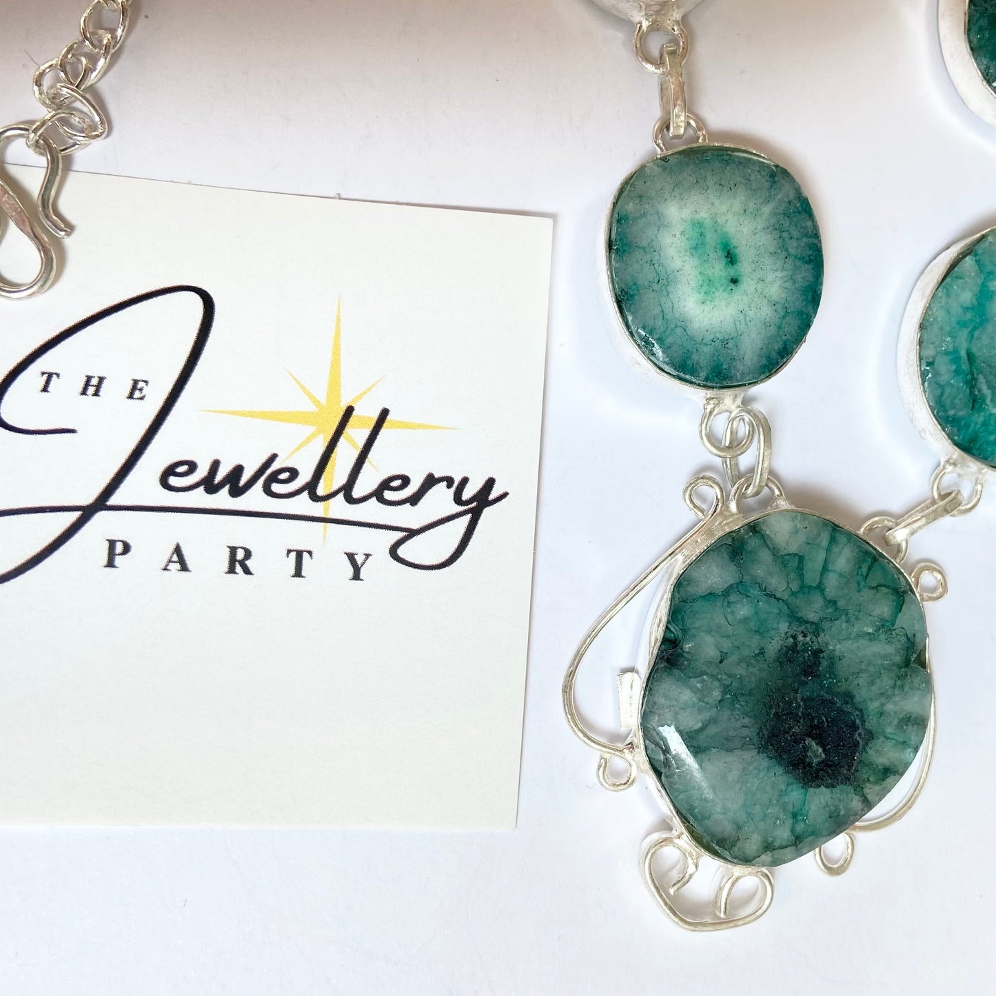 Green Crystal Gemstone Necklace