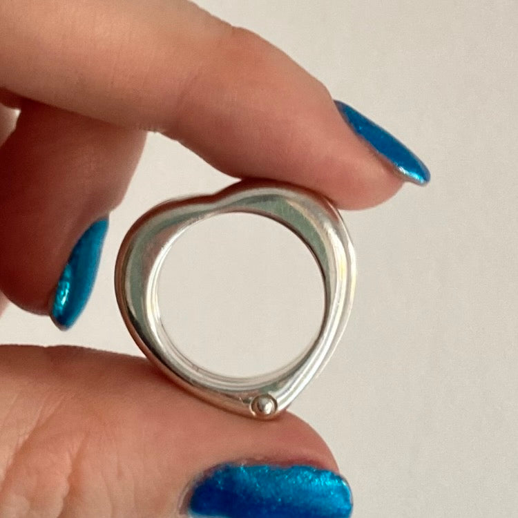 Links of London Silver Love Note Heart Ring Size N