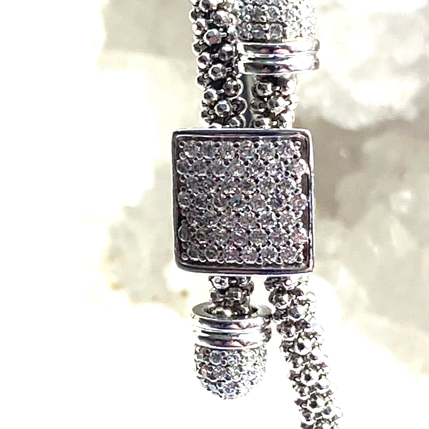 Links of London Sterling Silver Star Dust Toggle Square Bracelet with a magnetic clasp