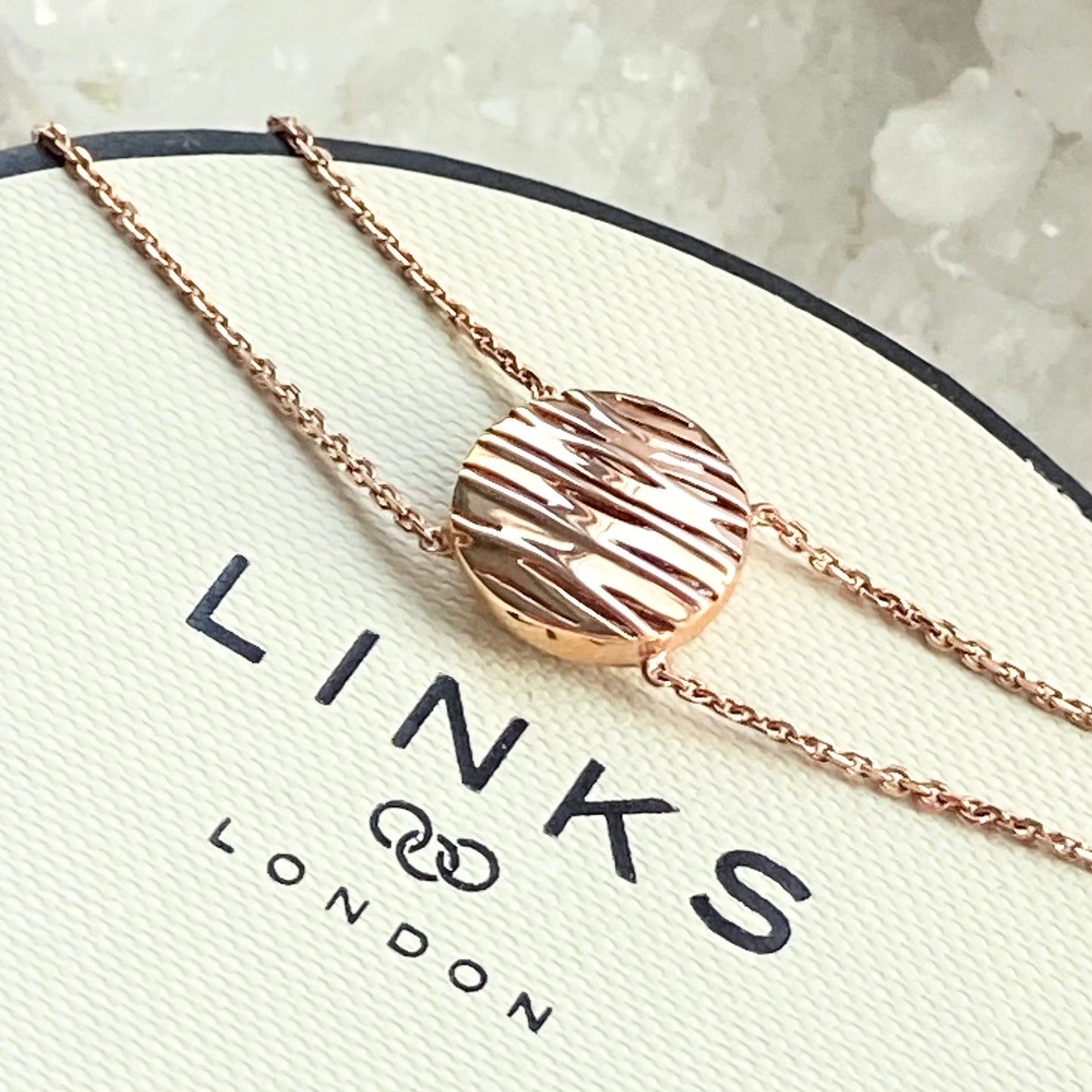 Links of London Silver 18ct RG Vermeil Bracelet inspired by the River Thames