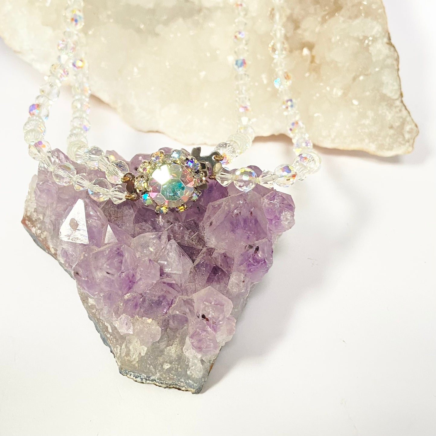 Vintage Two string Crystal Necklace