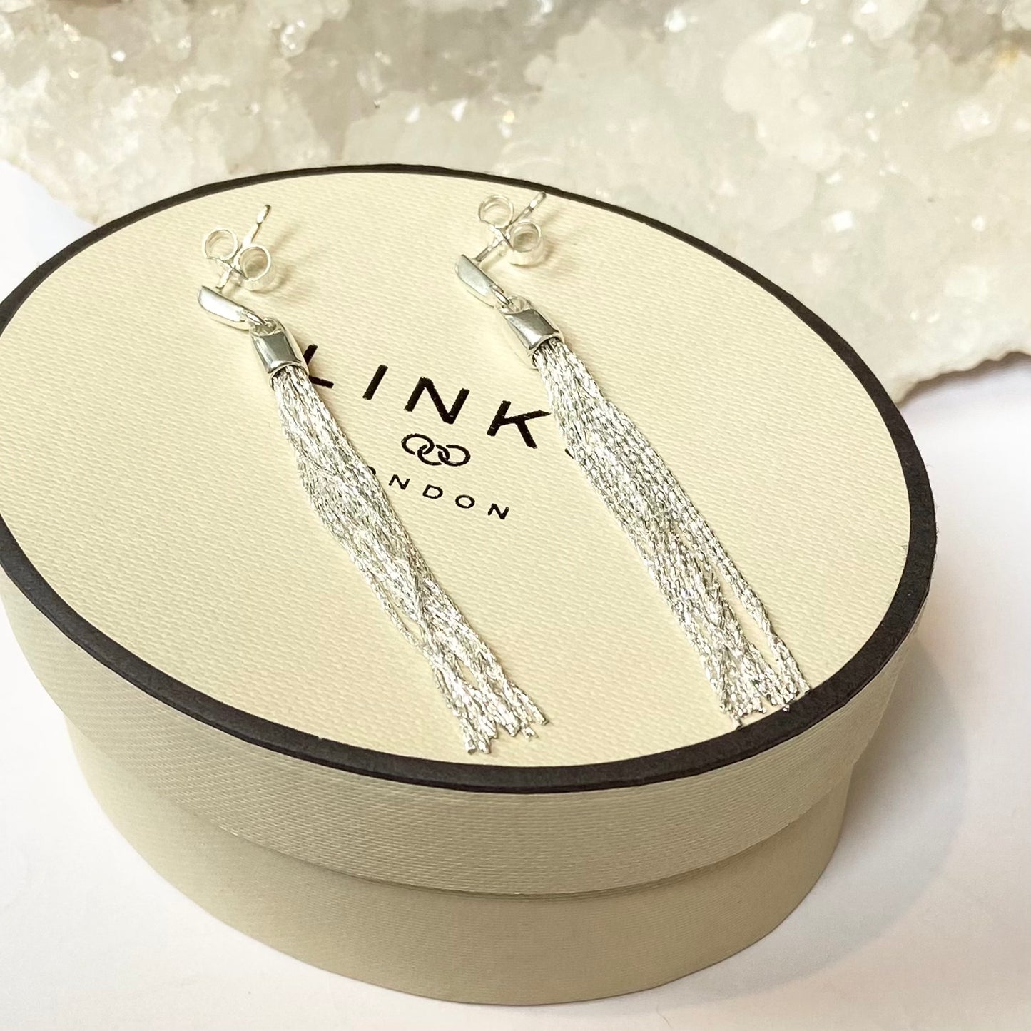 Links of London Sterling Silver Silk Row Earrings New