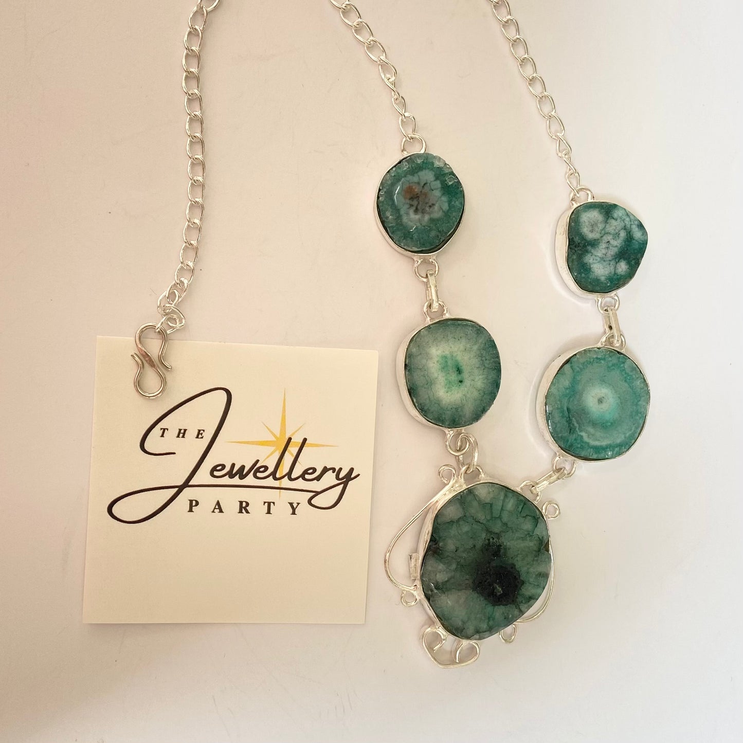 Green Crystal Gemstone Necklace