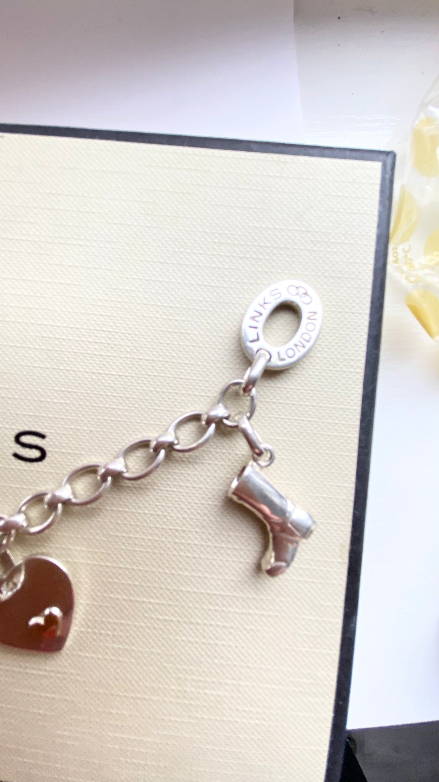 Links of London Very rare Sterling Silver Bracelet including the charms preloved