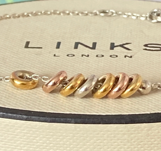 Links of London Sweetie Chain Bracelet with 18k Gold Vermeil Beads