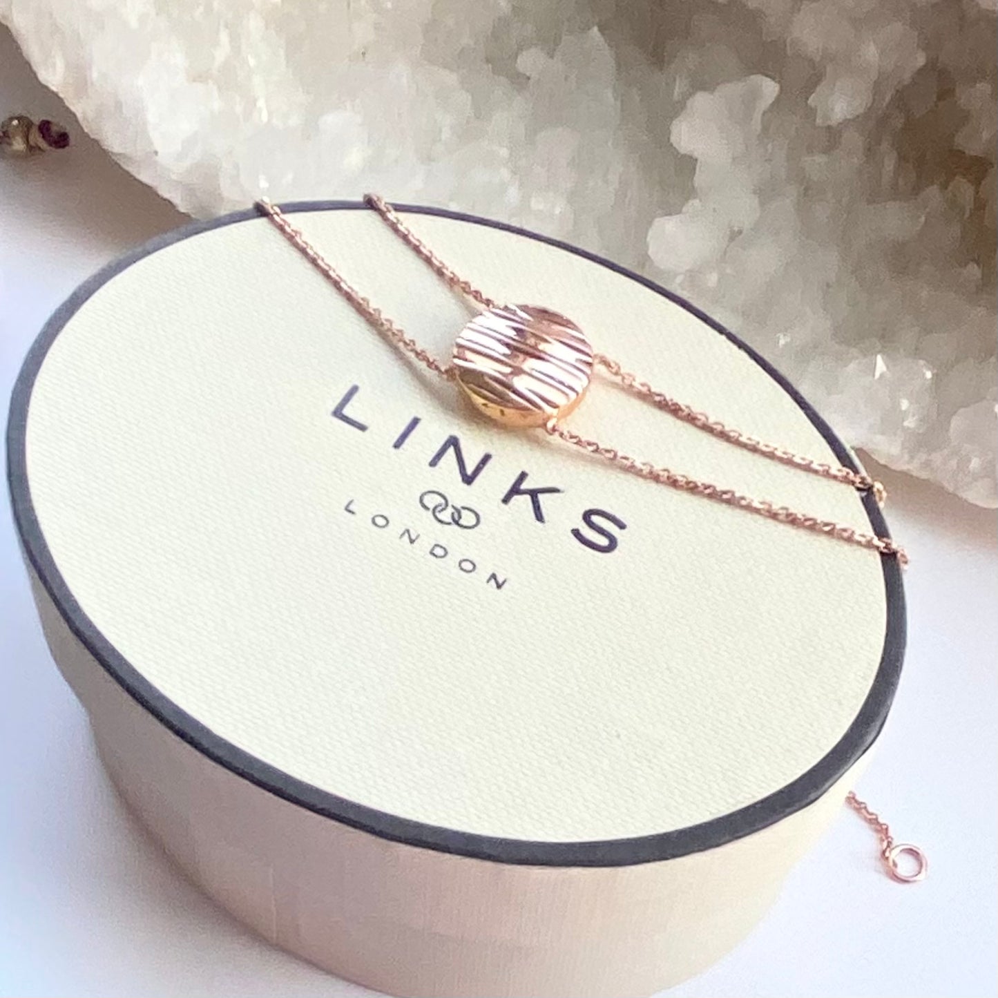 Links of London Silver 18ct RG Vermeil Bracelet inspired by the River Thames