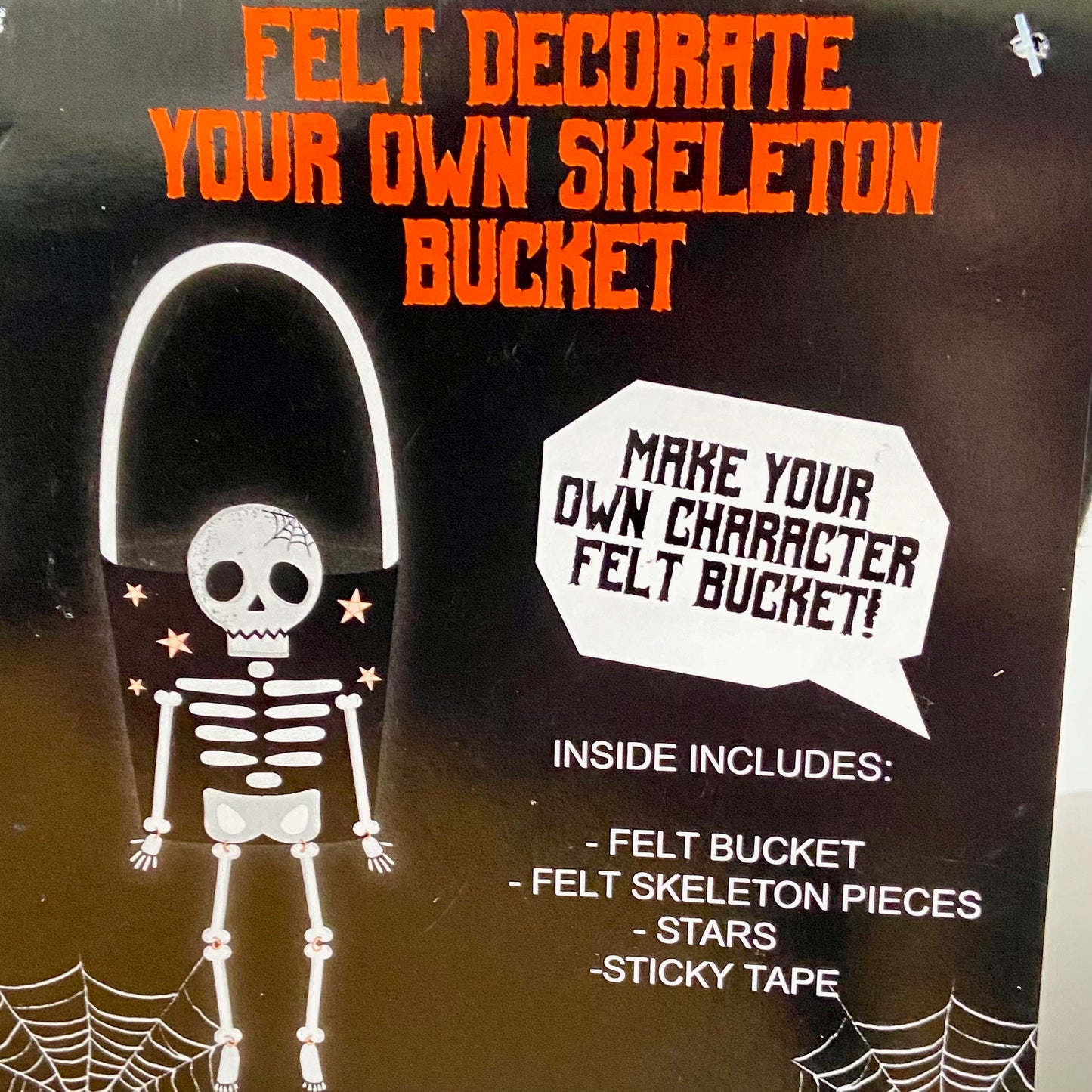 Felt Decorate your own Skeleton Bucket