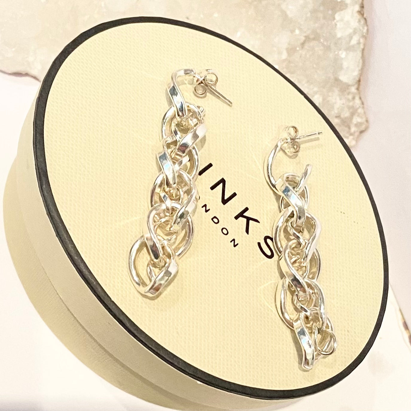 Links of London Infinity Sterling Silver Rare Chain Dropper Earrings