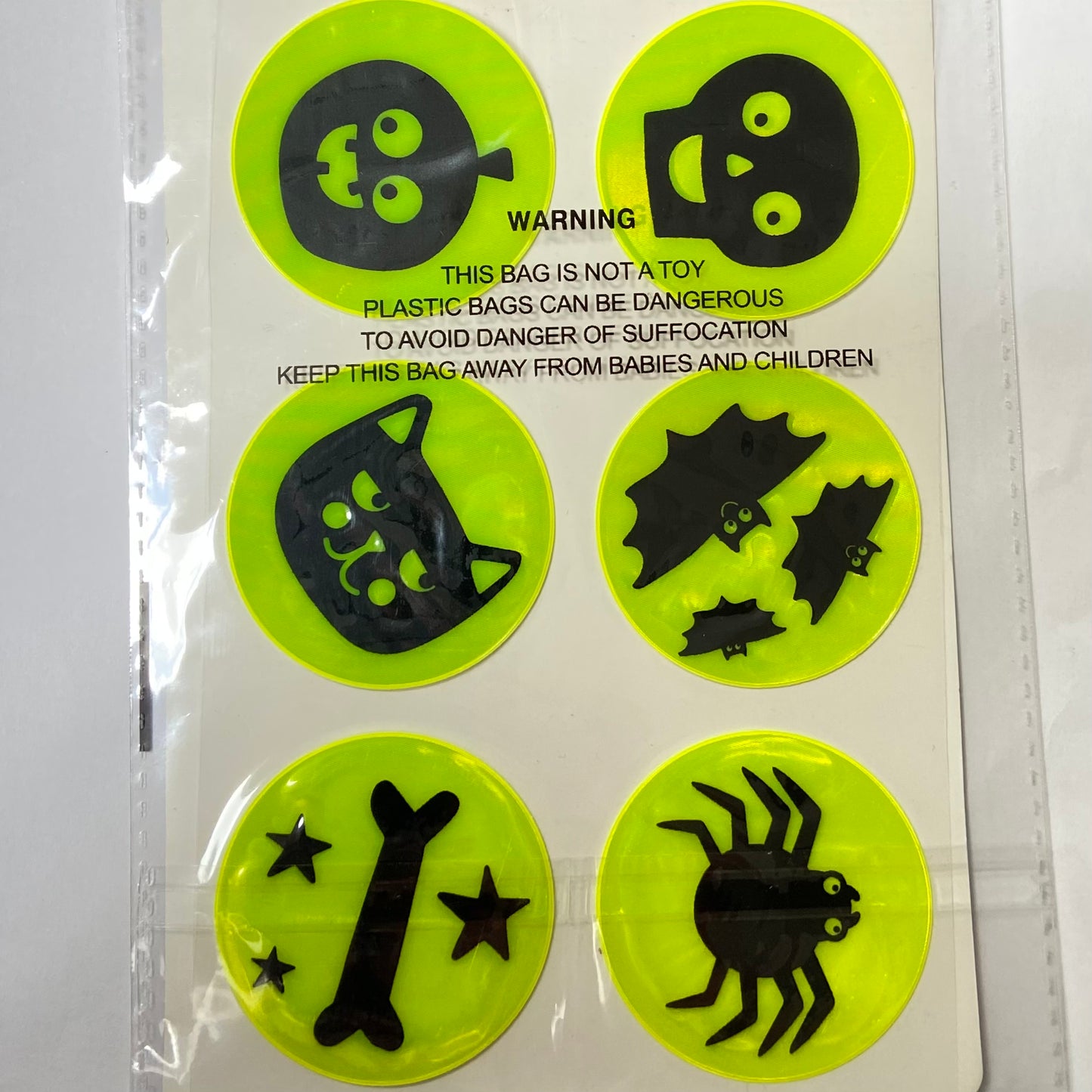 Halloween 6 Reflective Sticker Badges