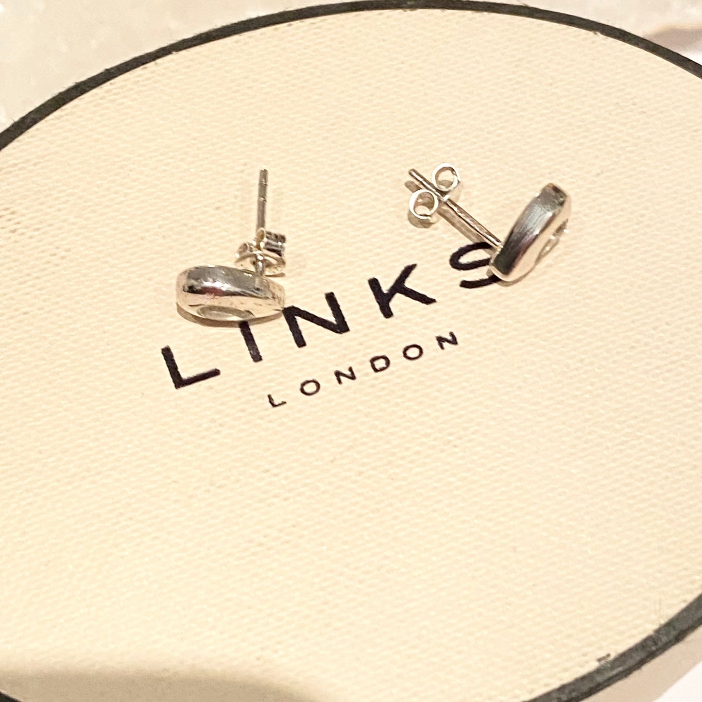 Links of London Sterling Silver Tear Drop Earrings with clear Topaz Stone