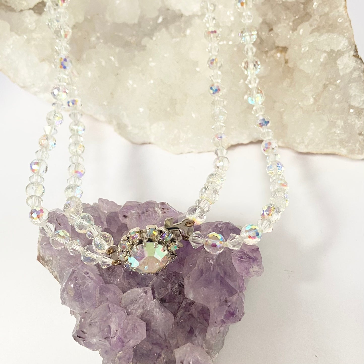 Vintage Two string Crystal Necklace