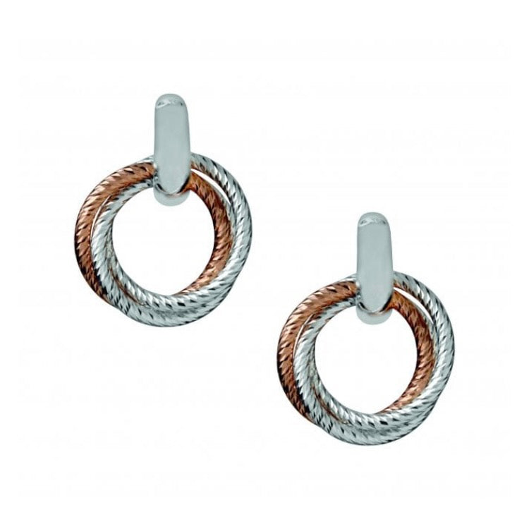 Links of London Aurora Two Colour Cluster Hoop Earrings from the Aurora Collection