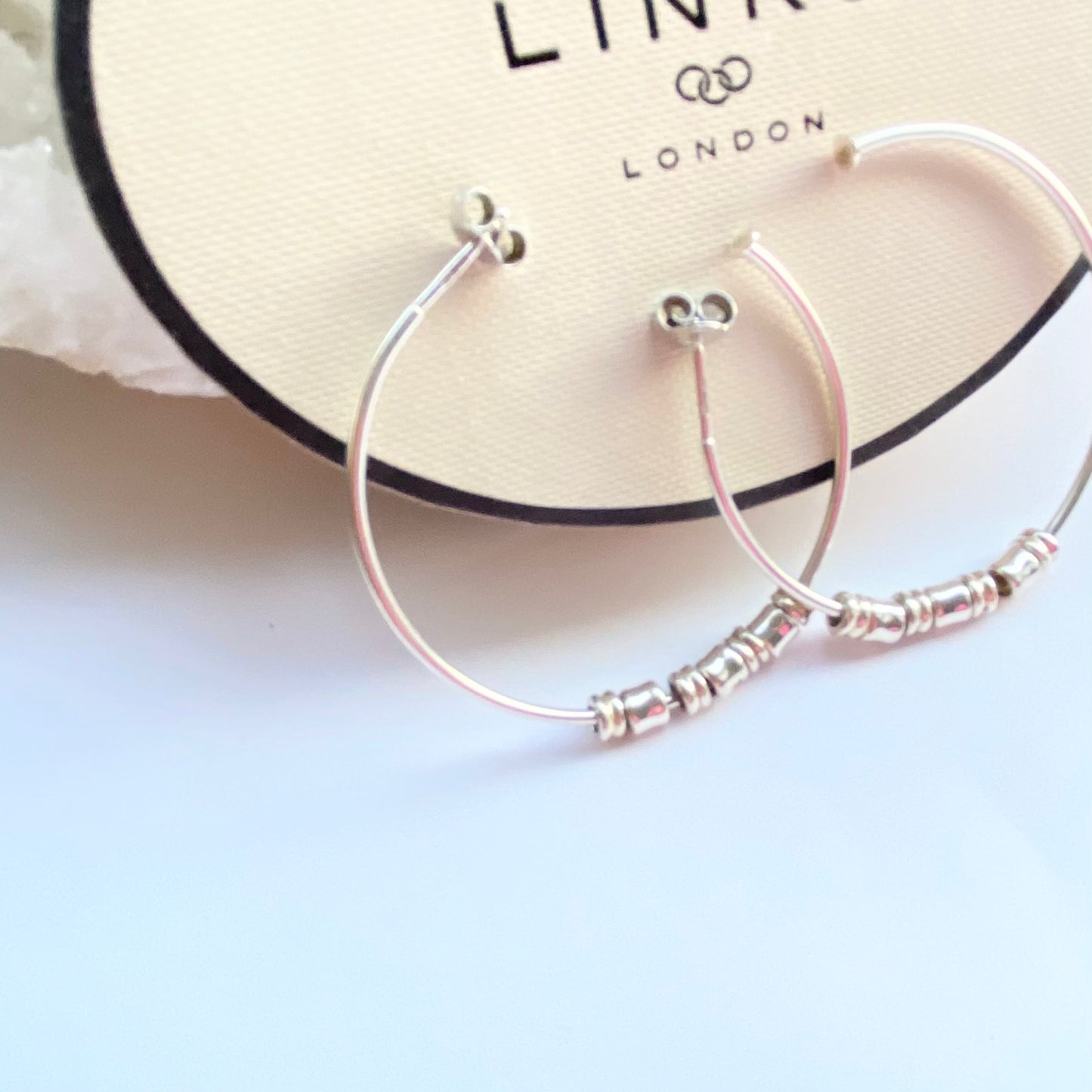 New Links of London Rare All Sorts Hoop Sterling Silver Earrings