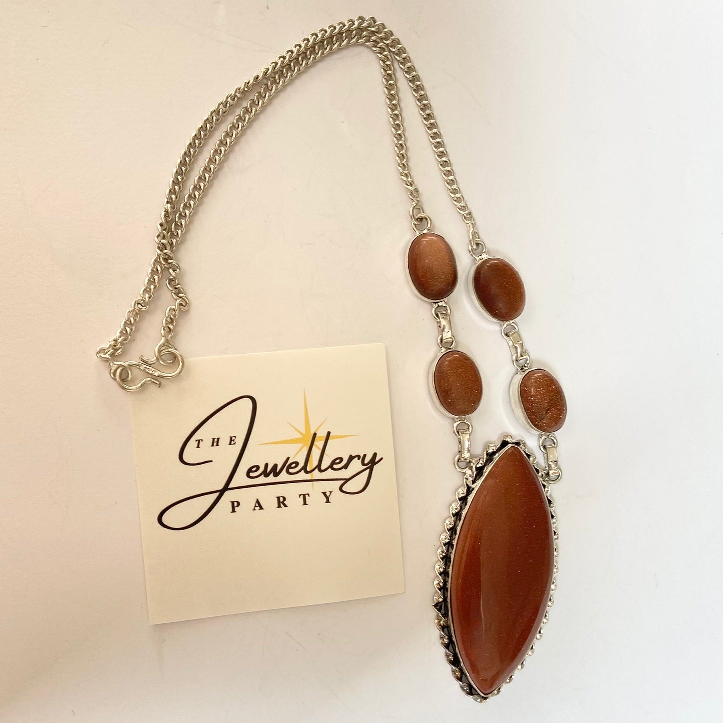 Coral Gold Stone Gemstone Necklace