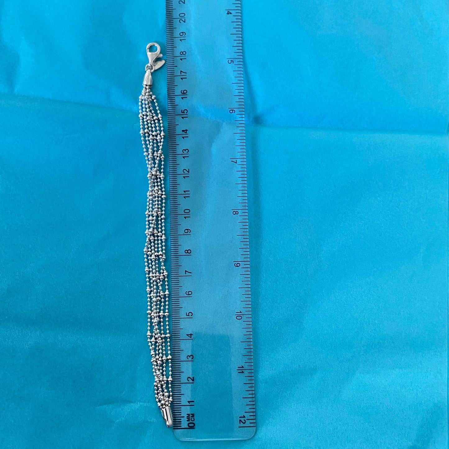 Beautiful Authentic Sterling Silver Links of London Multi-Strand Beaded Rain Dance Bracelet