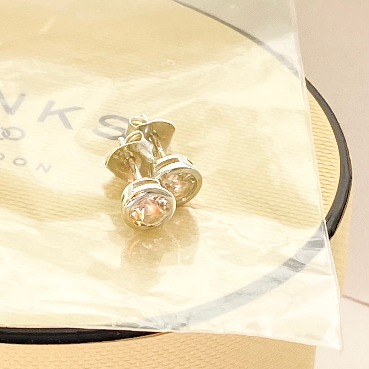 Sterling Silver Links of London Crystal Stud Earrings - New