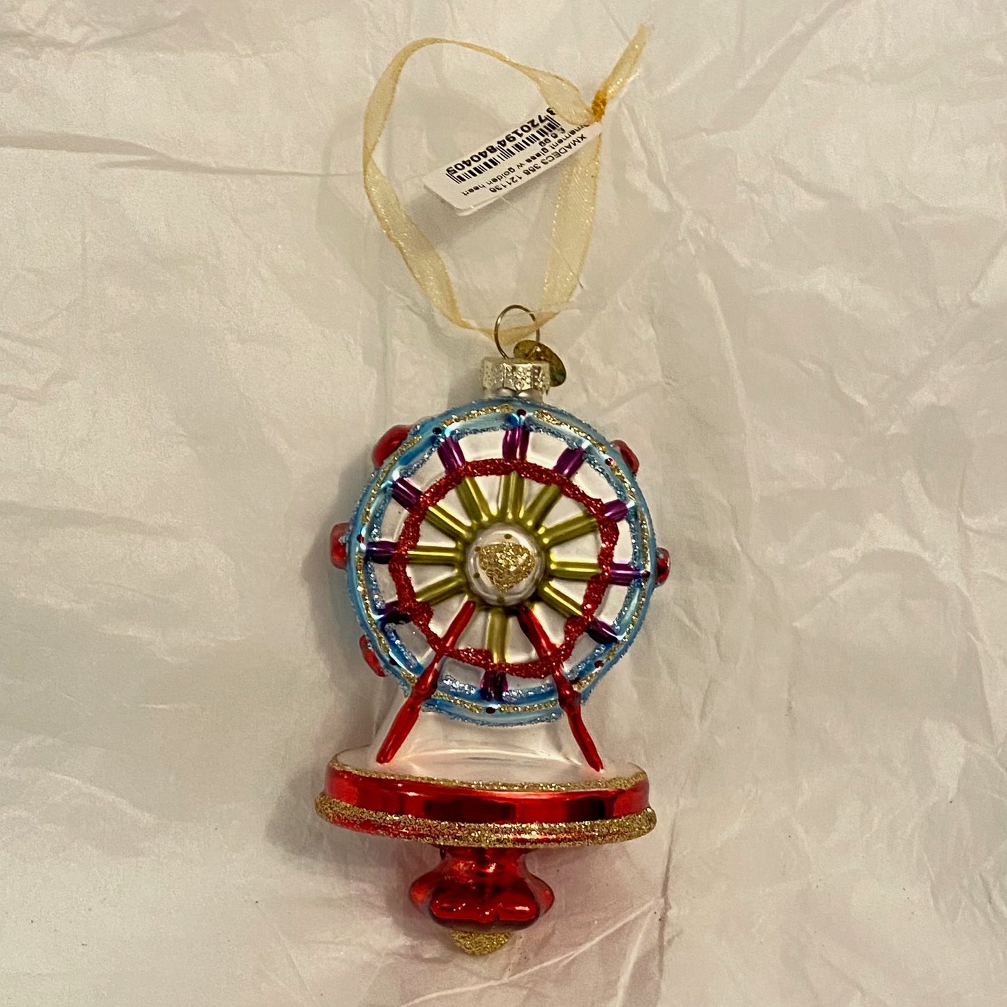Ferris Wheel Design Glass Festive, Christmas Ornament
