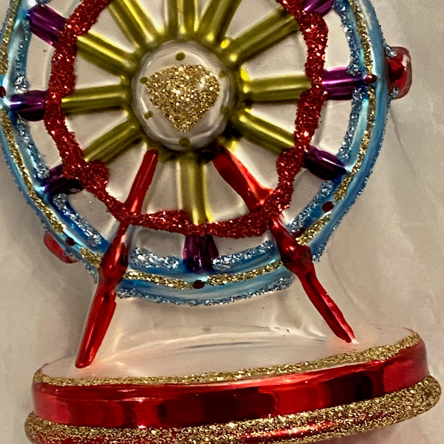 Ferris Wheel Design Glass Festive, Christmas Ornament