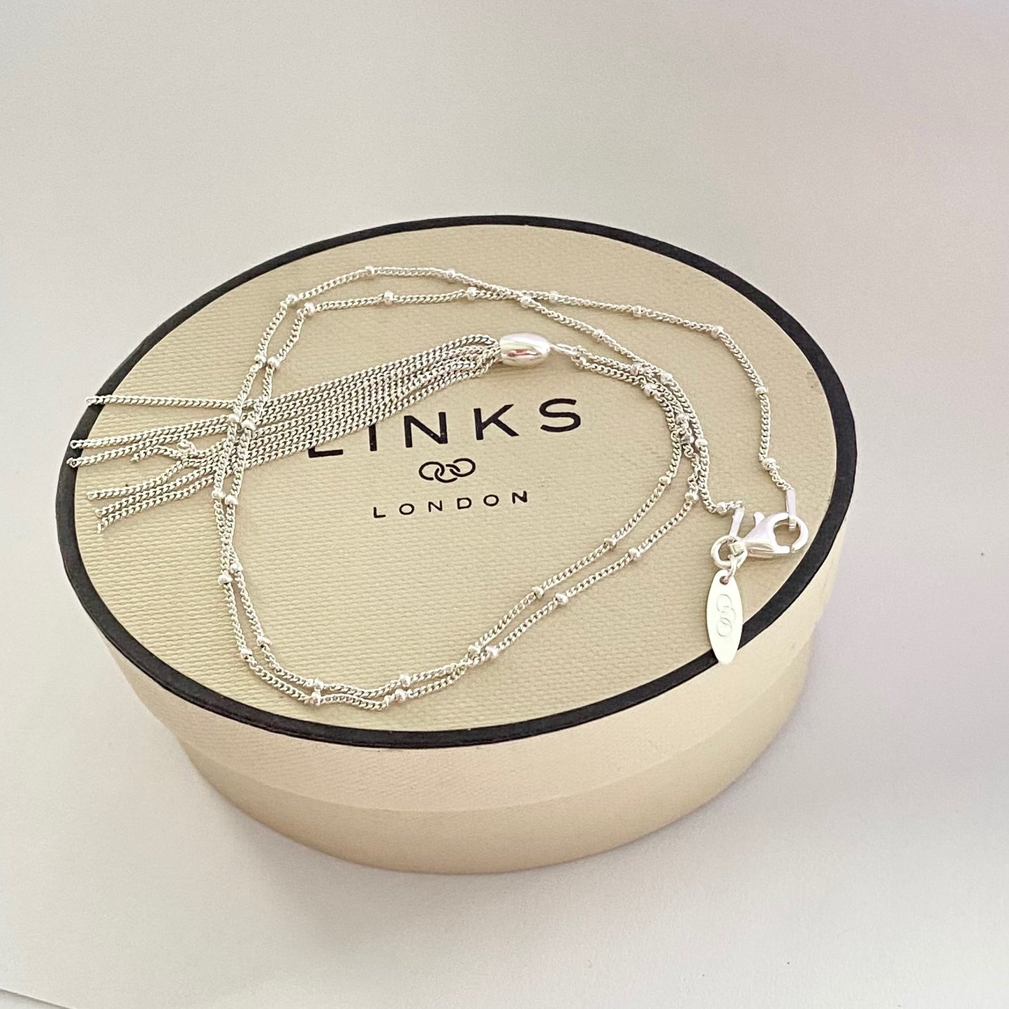 Links of London Sterling Silver Silk Row Necklace