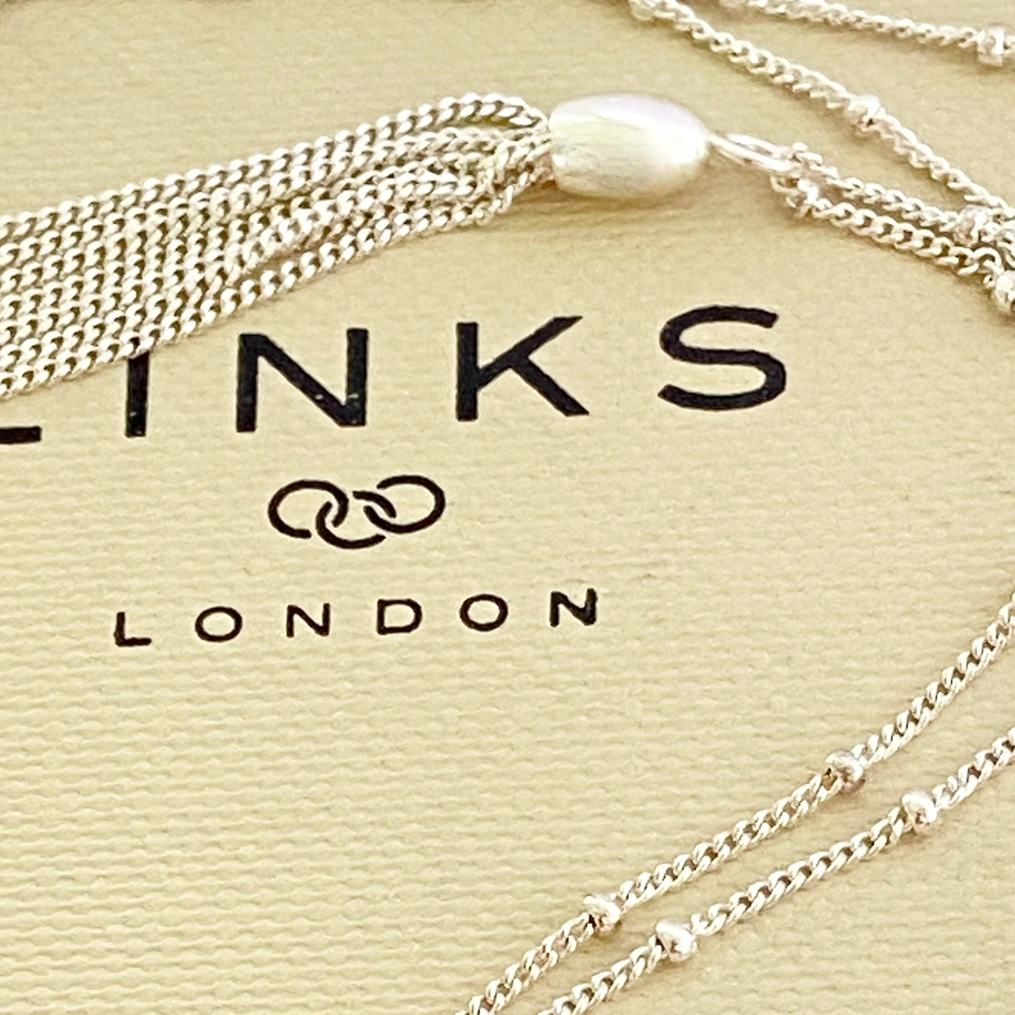 Links of London Sterling Silver Silk Row Necklace