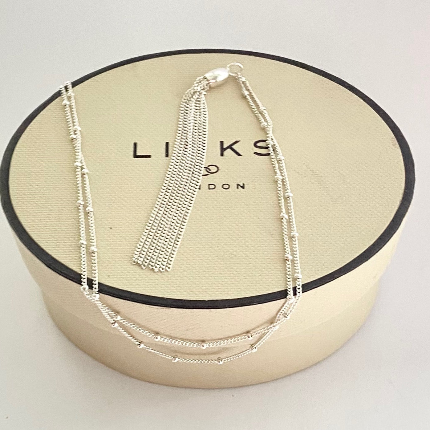 Links of London Sterling Silver Silk Row Necklace
