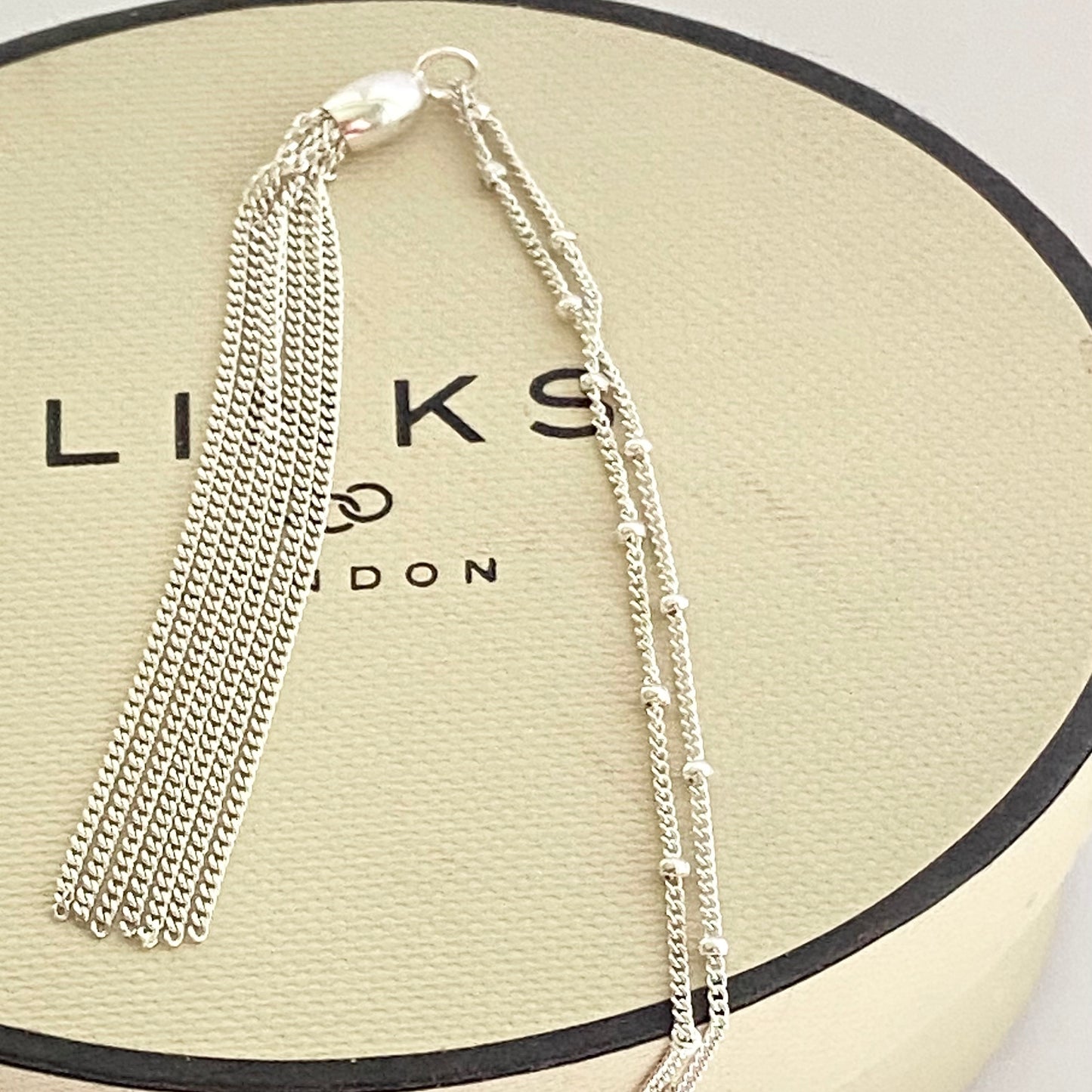 Links of London Sterling Silver Silk Row Necklace