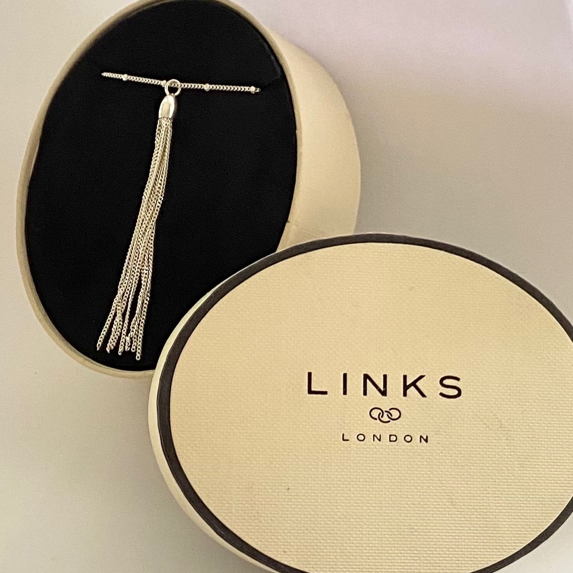 Links of London Sterling Silver Silk Row Necklace
