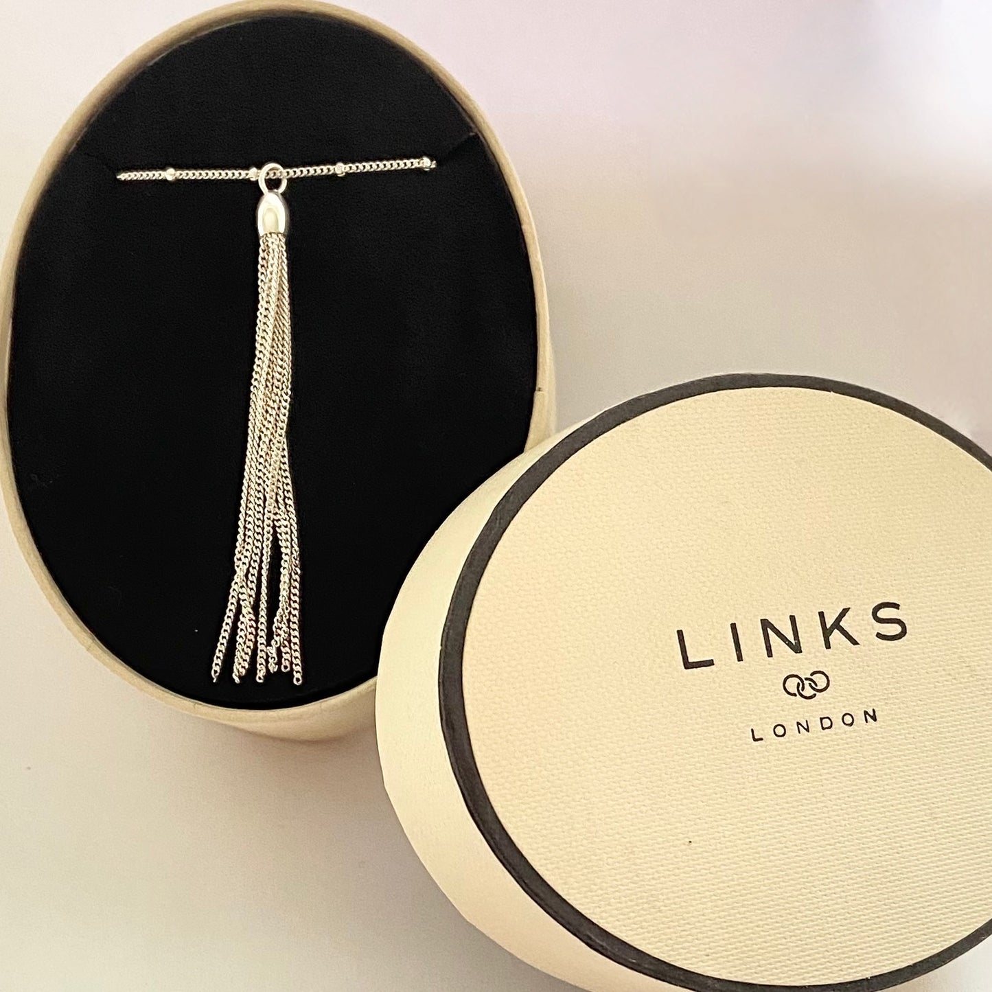 Links of London Sterling Silver Silk Row Necklace