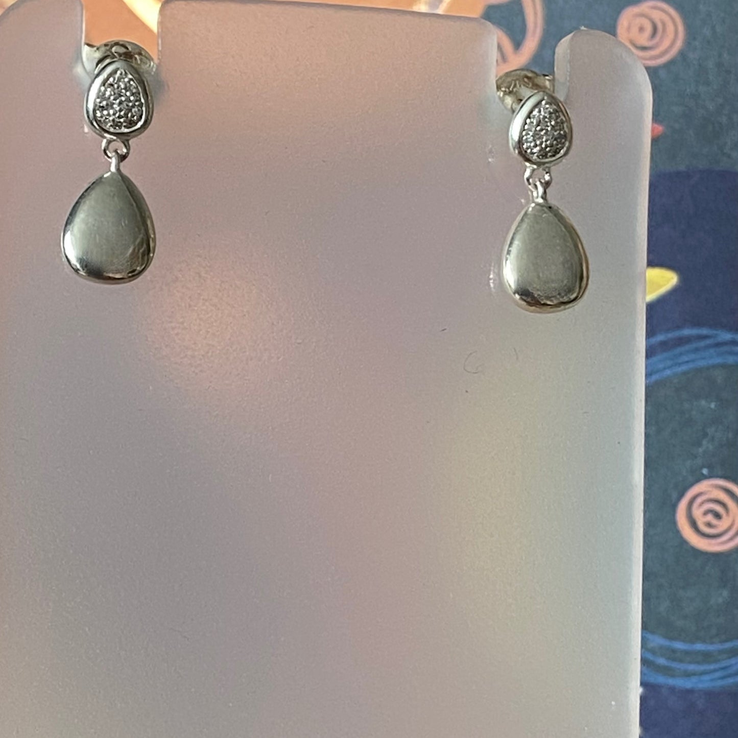 Links of London Authentic Hope Sterling Silver and Diamond Pave Earrings