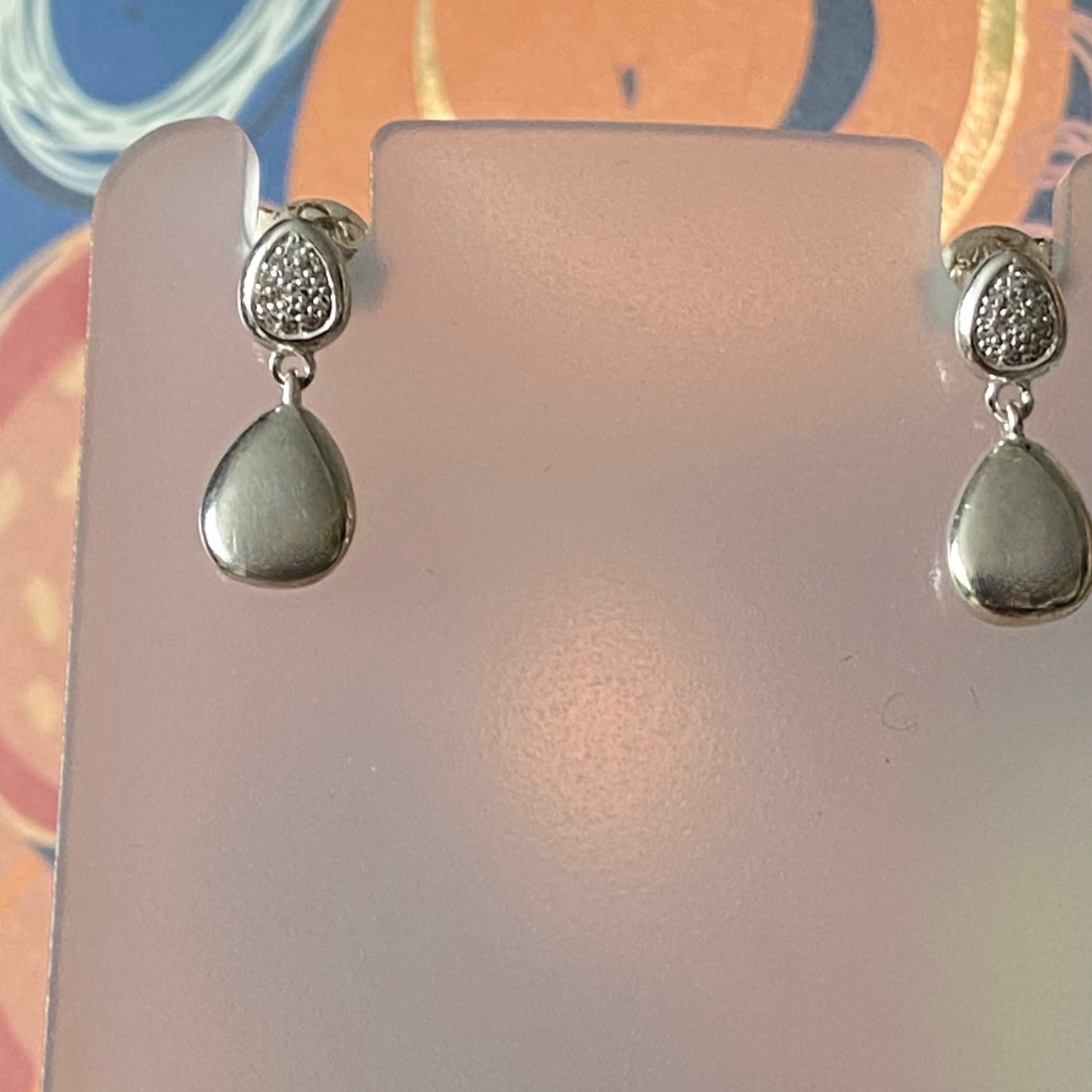 Links of London Authentic Hope Sterling Silver and Diamond Pave Earrings