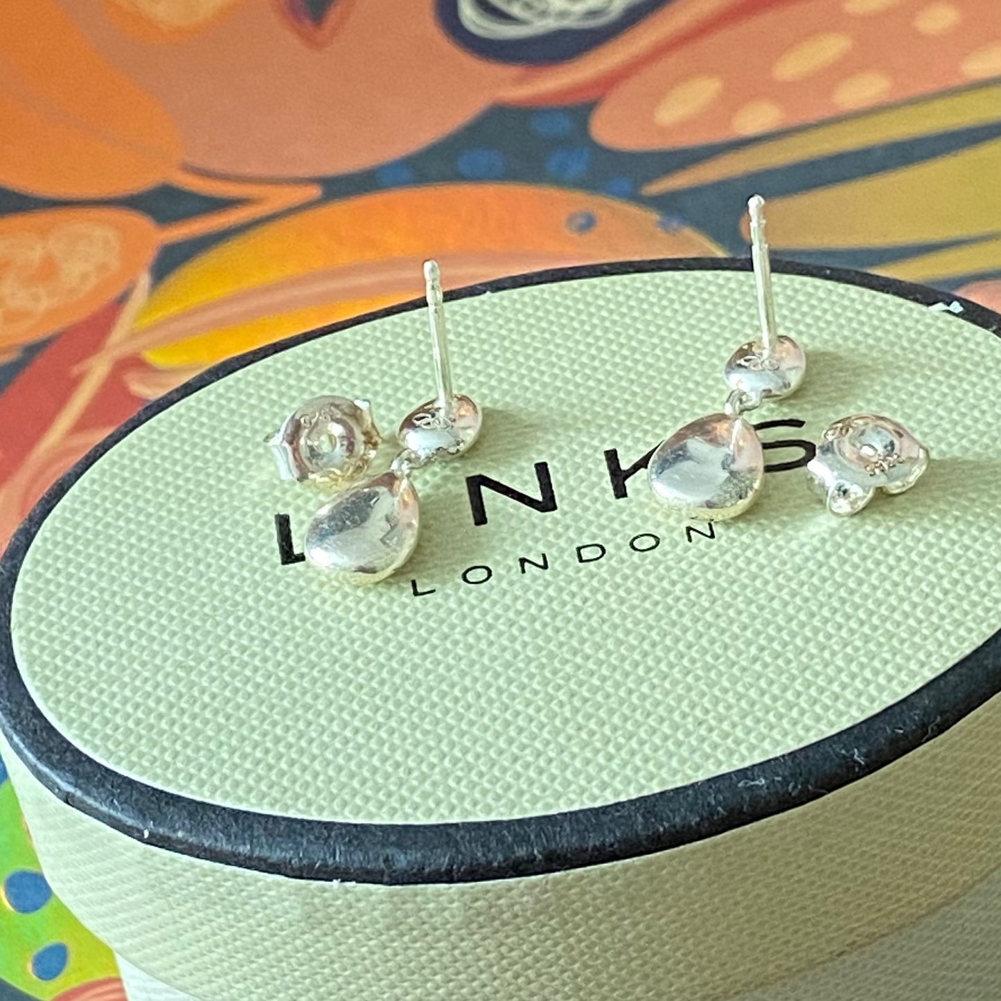 Links of London Authentic Hope Sterling Silver and Diamond Pave Earrings