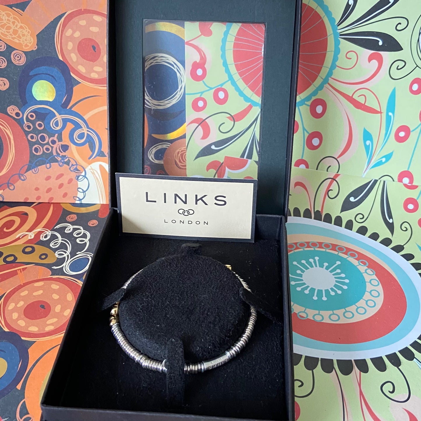 Authentic Links of London Heart XS Sweetie 925 sterling silver with 18k rose gold vermeil