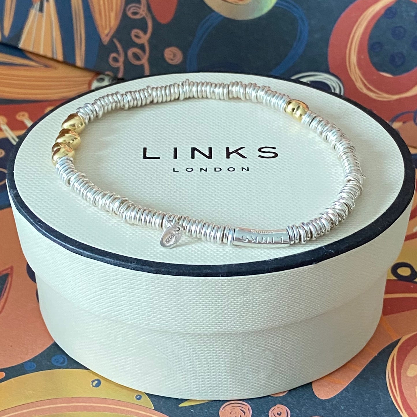 Authentic Links of London Heart XS Sweetie 925 sterling silver with 18k rose gold vermeil