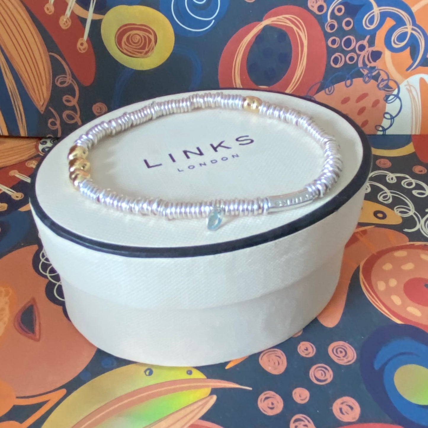 Authentic Links of London Heart XS Sweetie 925 sterling silver with 18k rose gold vermeil