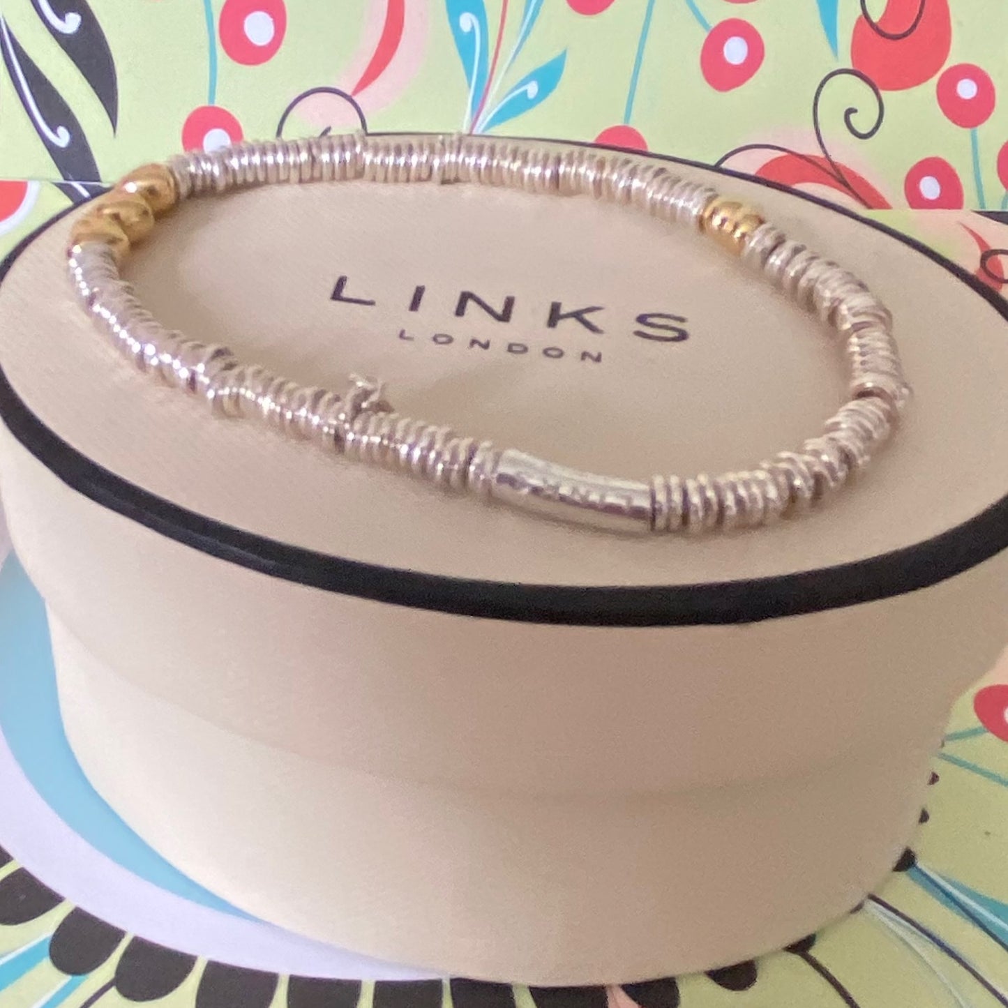 Authentic Links of London Heart XS Sweetie 925 sterling silver with 18k rose gold vermeil