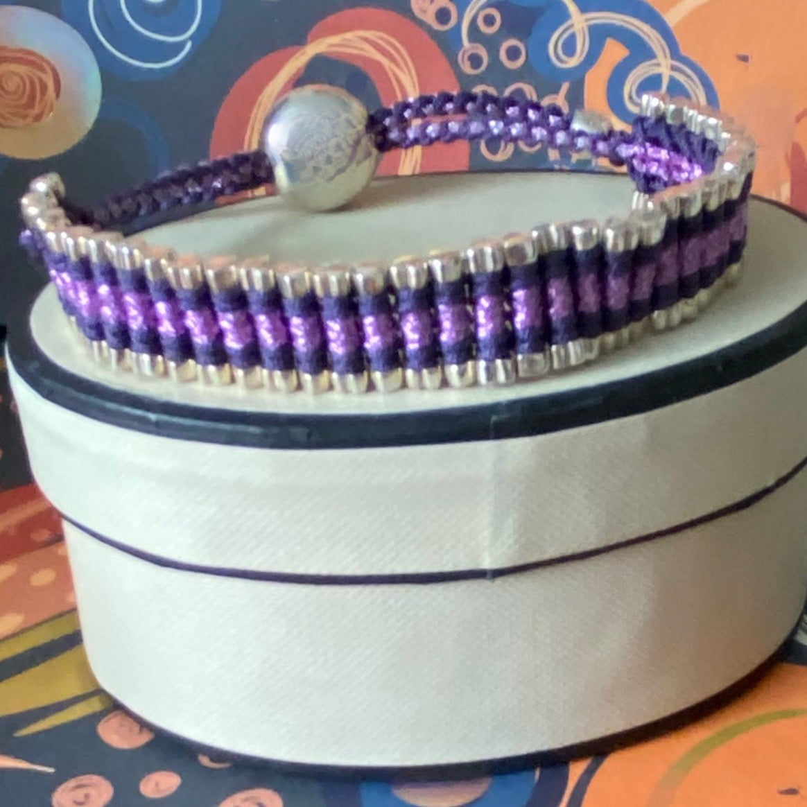 Purple Sterling Silver Links of London Friendship Bracelet