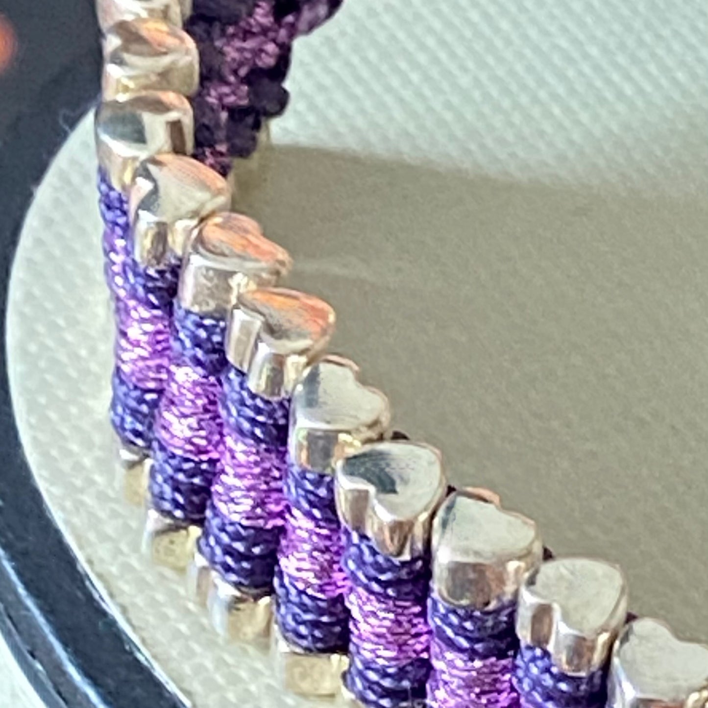 Purple Sterling Silver Links of London Friendship Bracelet