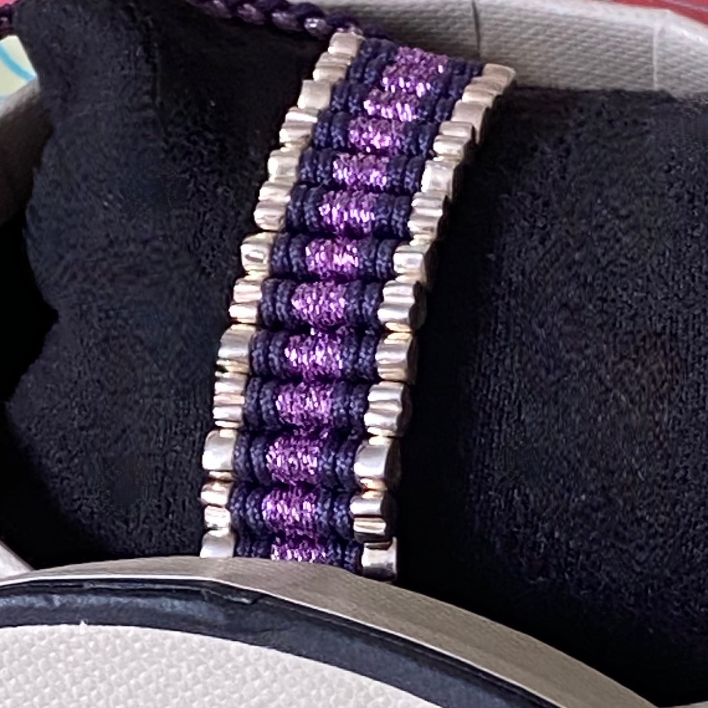 Purple Sterling Silver Links of London Friendship Bracelet