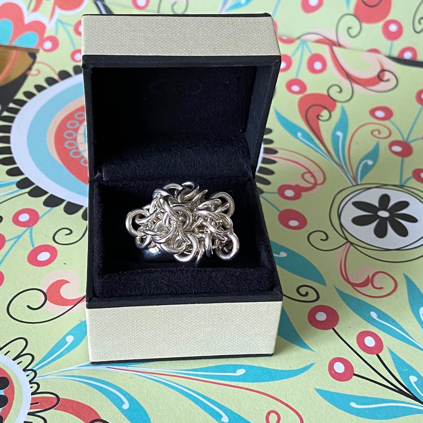 Very Rare Sterling Silver Links of London Hope Chain Ring