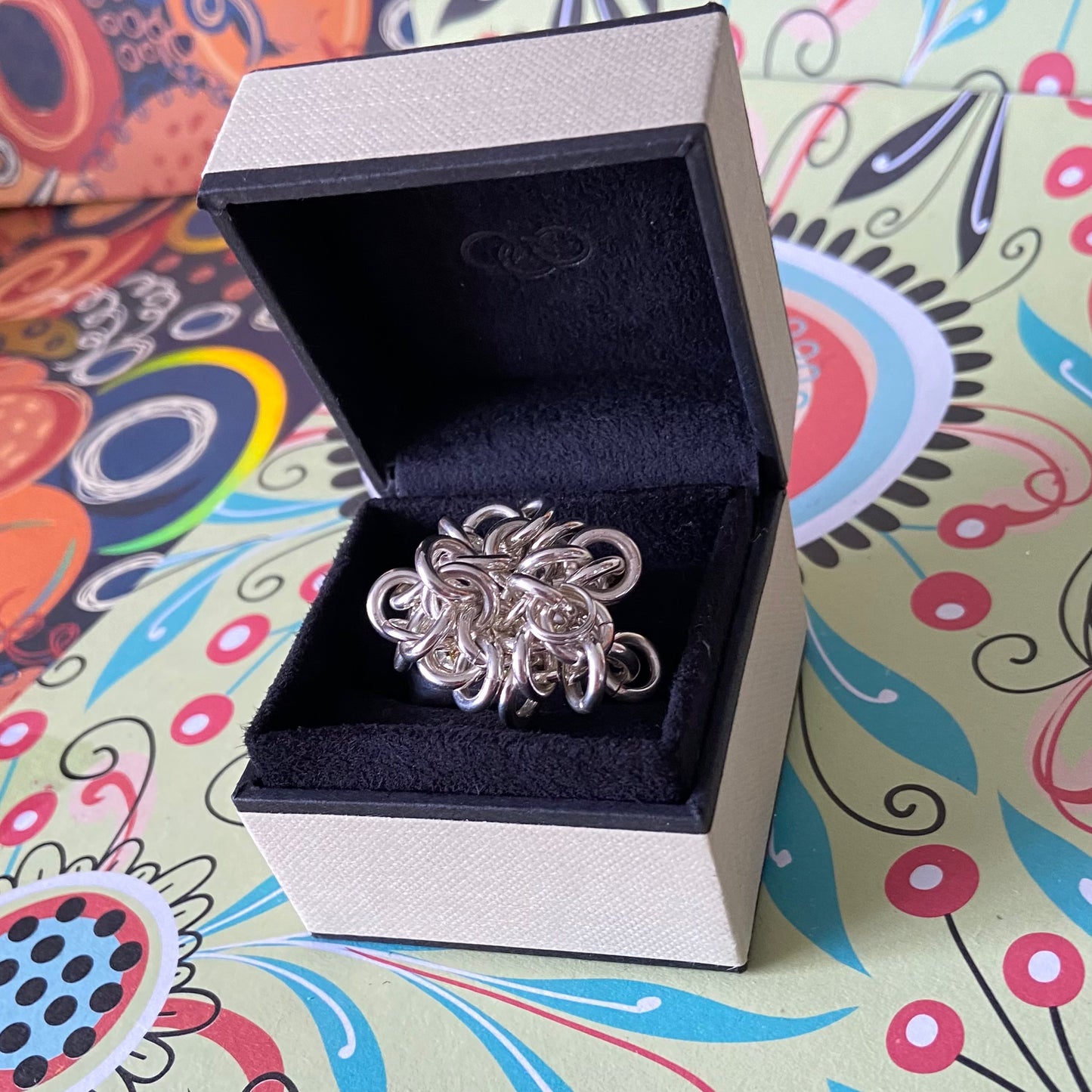 Very Rare Sterling Silver Links of London Hope Chain Ring