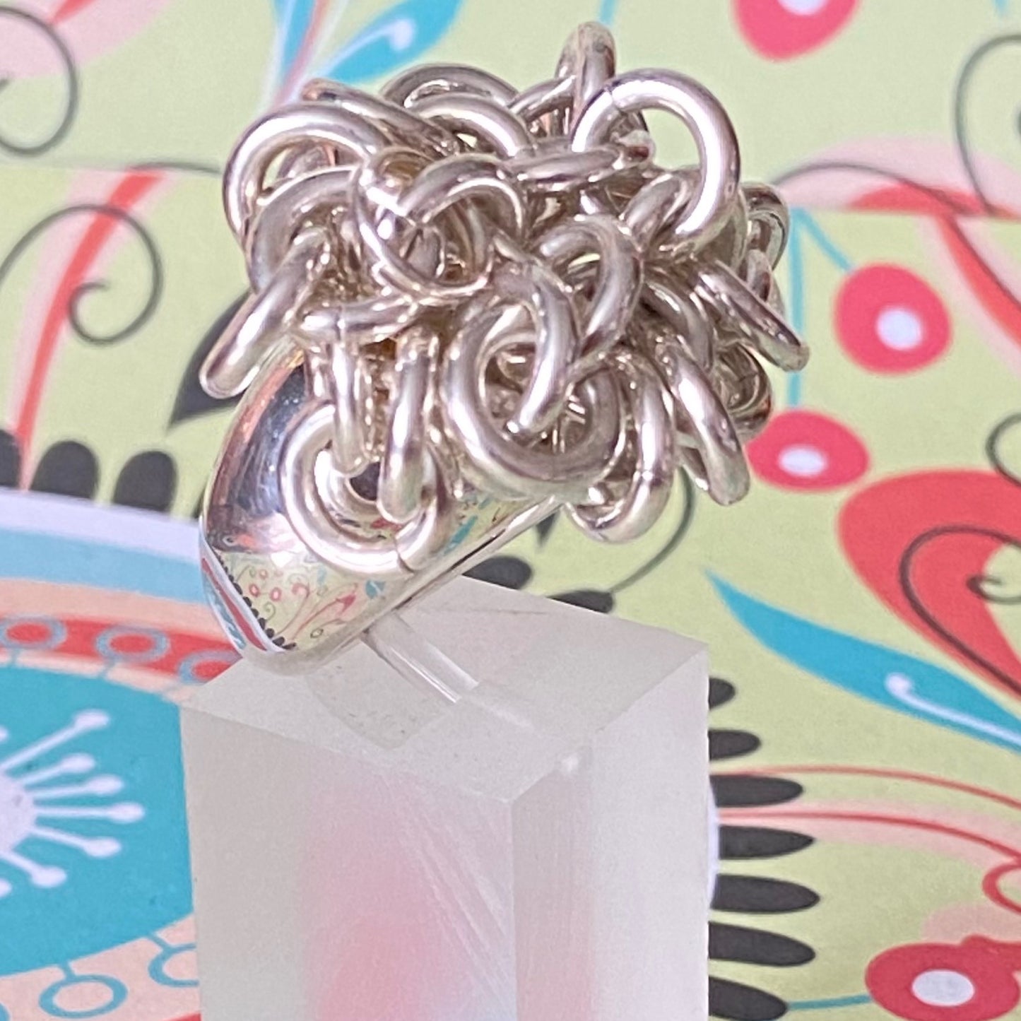 Very Rare Sterling Silver Links of London Hope Chain Ring