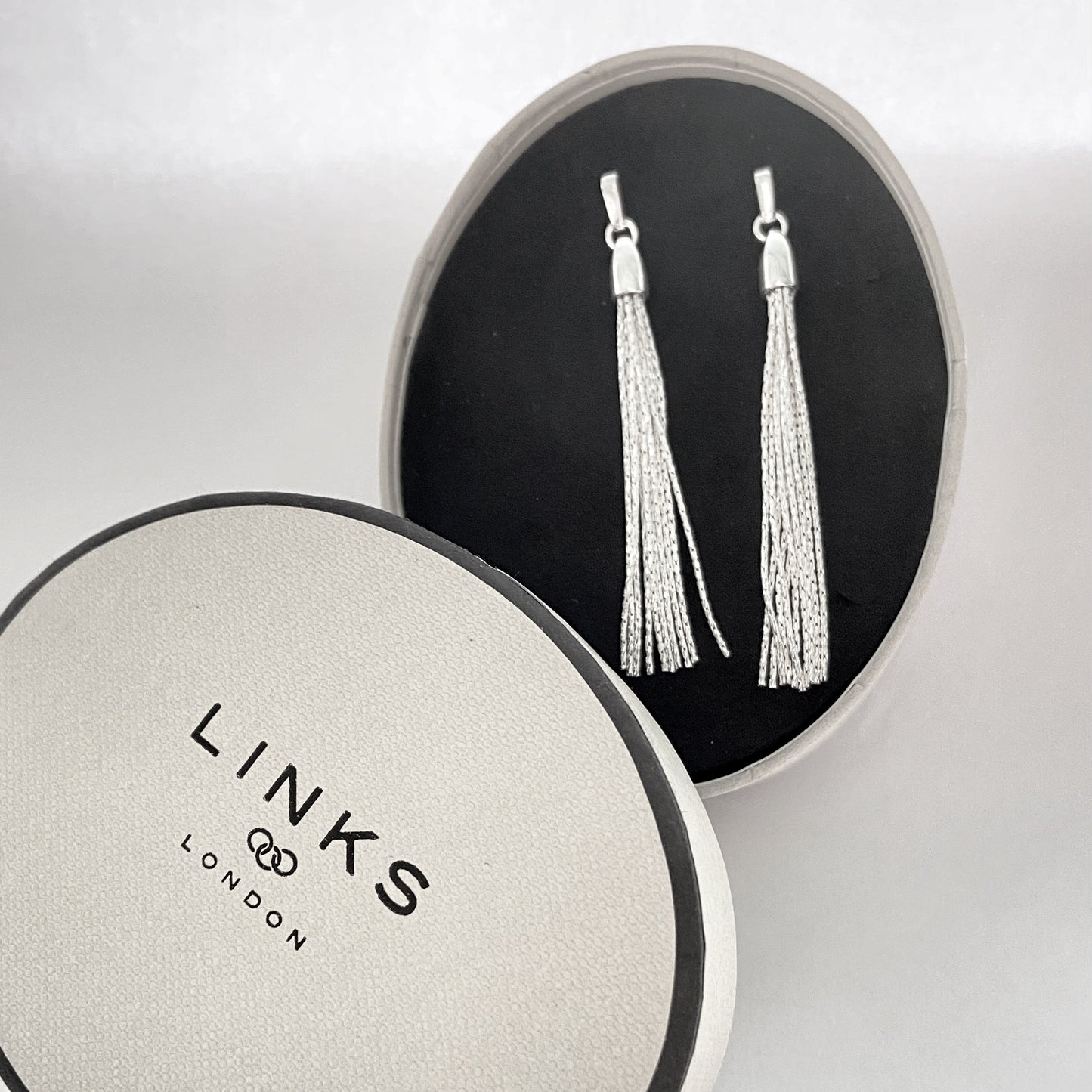 Links of London Sterling Silver Silk Row Earrings New