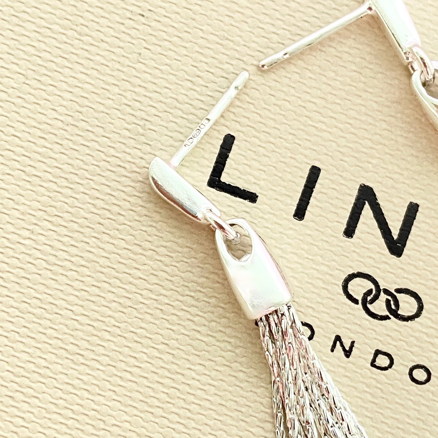 Links of London Sterling Silver Silk Row Earrings New