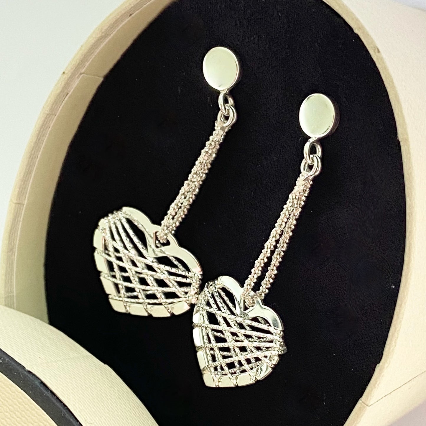 Authentic New Links of London Sterling Silver Dream Catcher Heart Earrings