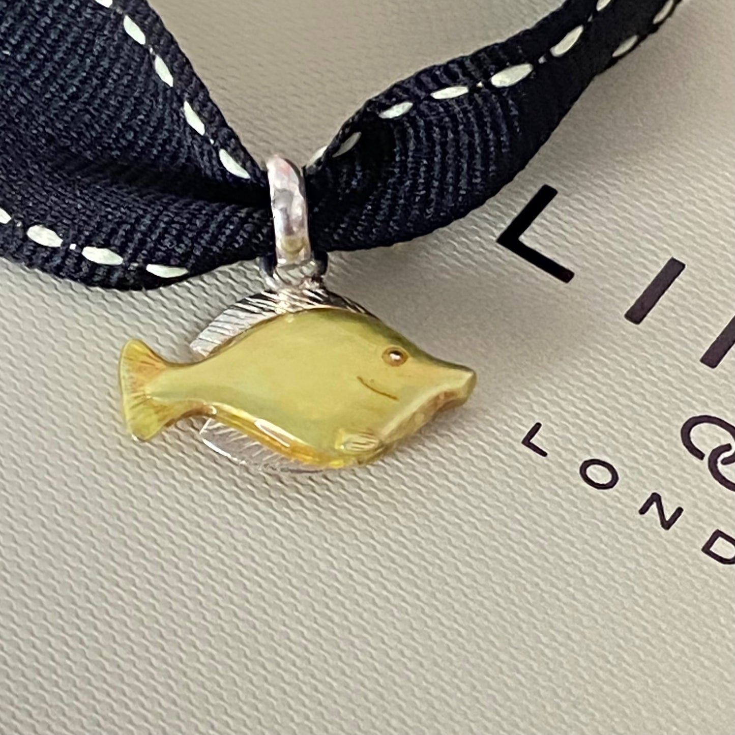 New! Links of London Sterling Silver Yellow Tropical Fish Charm