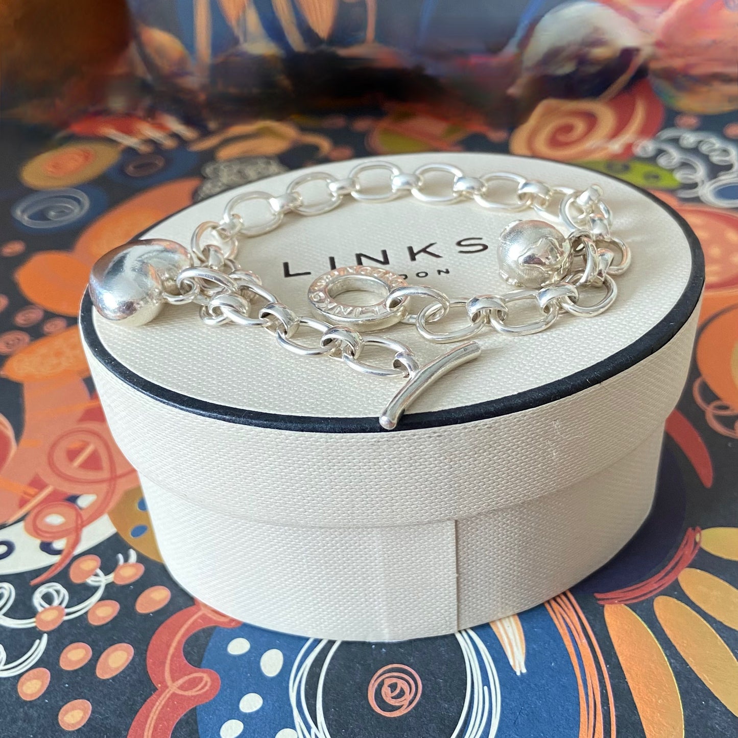 Links of London Fully Hallmarked Sterling Silver Larger Links T-Bar Bracelet